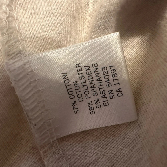 Banana Republic Pullover Button Sweater Cream Cotton Blend Size M Vintage Tag - Picture 4 of 4